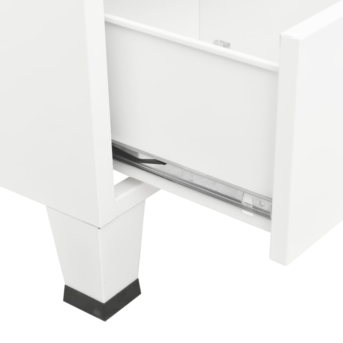 vidaXL Szafka w stylu industrialnym, biała, 70x40x115 cm, metalowa