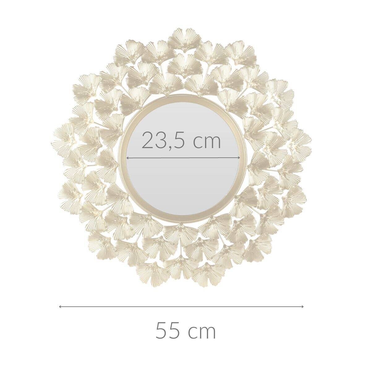 Lustro ozdobne, Ø 55 cm, w metalowej ramie