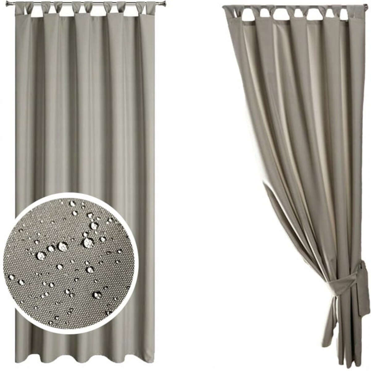 Zasłona Ogrodowa Tarasowa na Balkon Patio 155 x 200 Wodoodporna na Rzepy