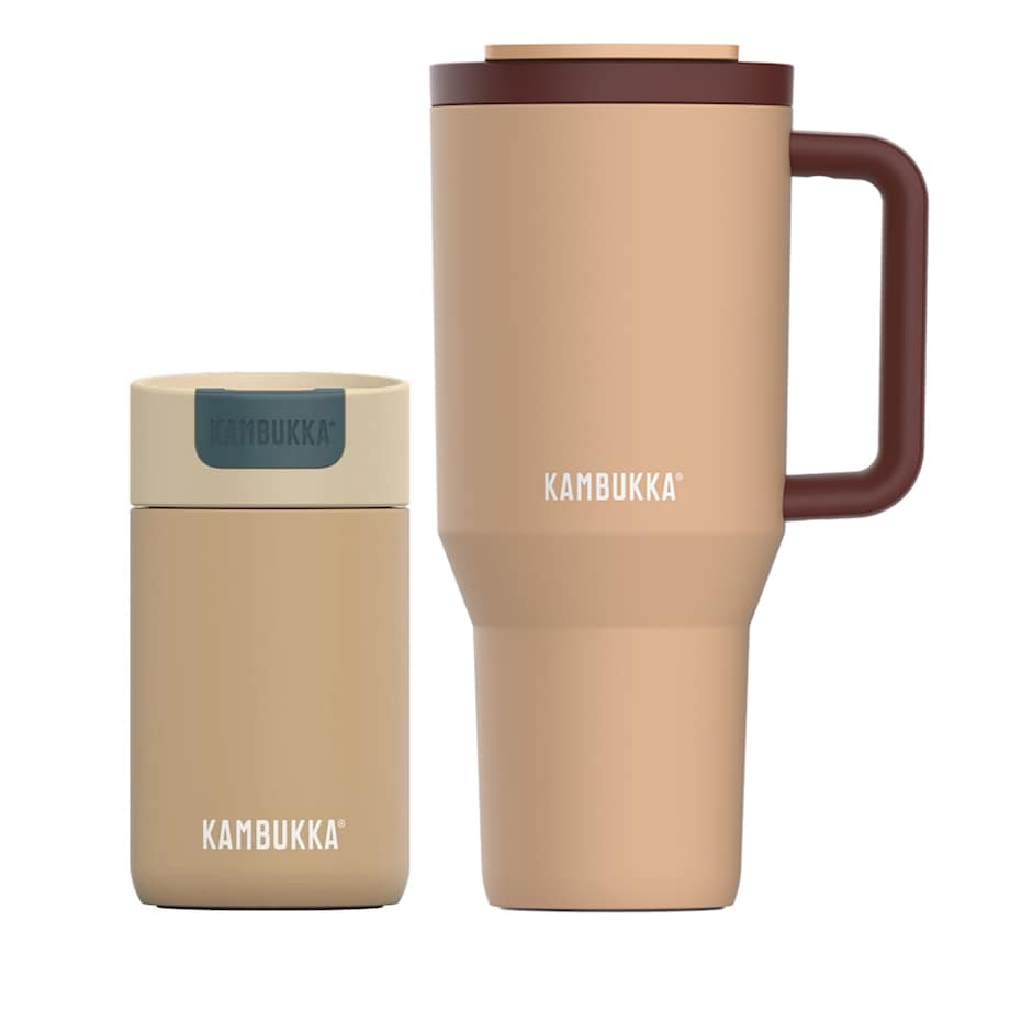 Kambukka kubek termiczny Olympus + Rio ze słomką Zestaw Mellow Mocha