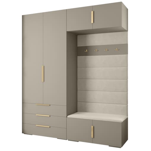 Garderoba do przedpokoju INOVA 1 Z12 kaszmir+złoty+manila02
