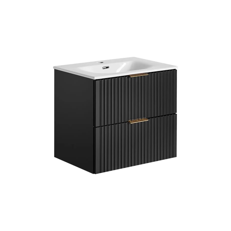 Szafka pod umywalkę ADEL BLACK 82 60cm czarny mat