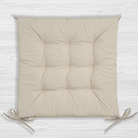 Kremowa Poduszka na Siedzisko Krzesło Fotel Ogrodowy 40 x 40 x 5 cm