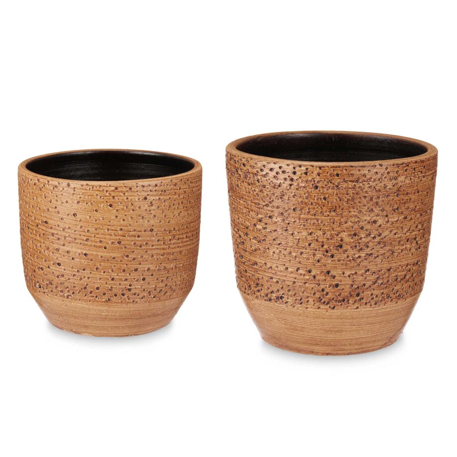 Ceramiczne doniczki DOTS&LINES, 2 sztuki: Ø 20 cm i Ø 25 cm