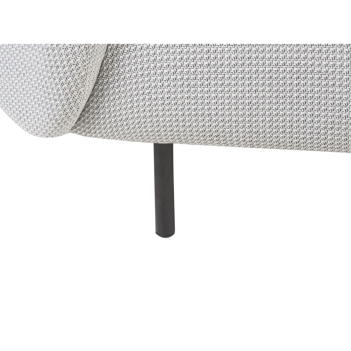 Sofa dwuosobowa tapicerowana czarno-biała LOEN