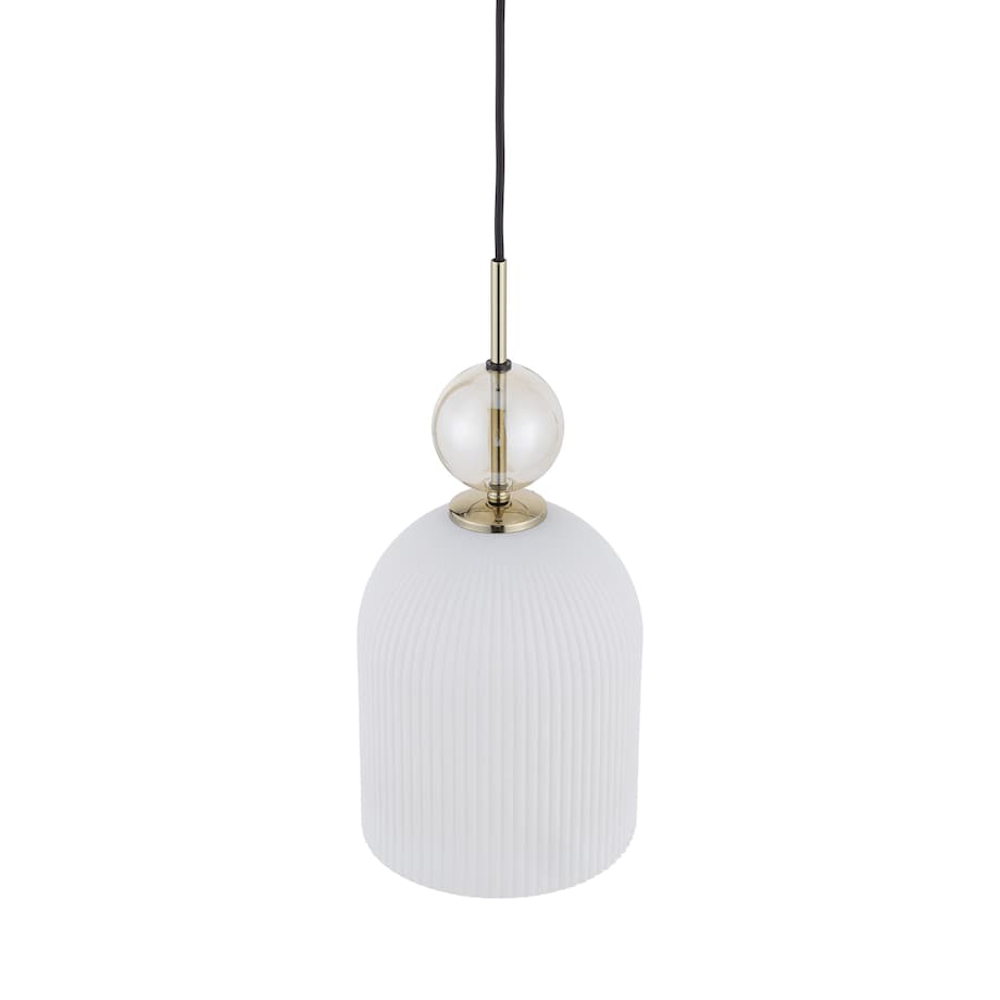 Lampa Wisząca Tk Lighting Sophia Big E27 Biały Klosz Koniakowa Kulka E27