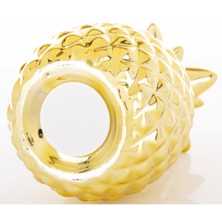 Skarbonka ceramiczna - 15x9x9 cm ANANAS złoty