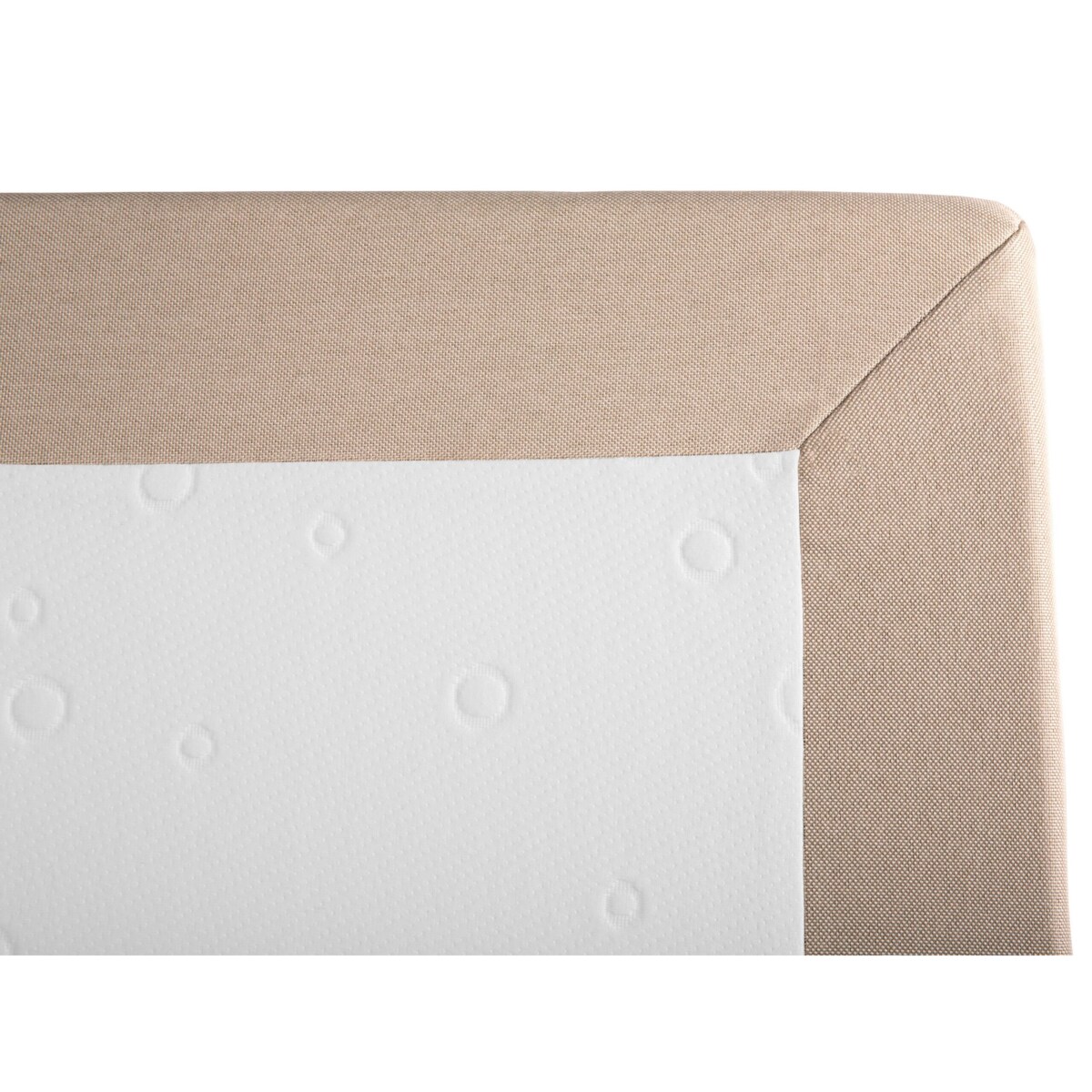 Łóżko kontynentalne tapicerowane 180 x 200 cm beżowe PRESIDENT