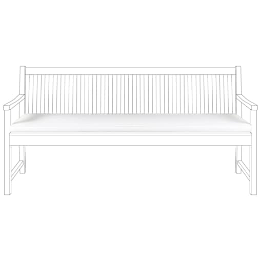 Poduszka na ławkę ogrodową VIVARA 169 x 50 cm Biały