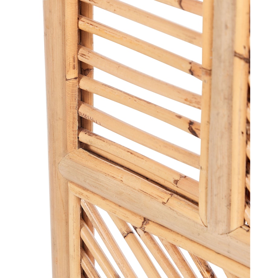 3-panelowy składany parawan pokojowy rattanowy 117 x 180 cm naturaly LAMEZIA