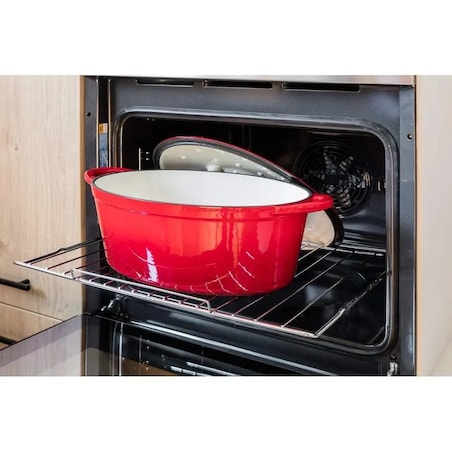 GARNEK duży ŻELIWNY PIEKARNIK kuchenny brytfanna INDUKCJA na prezent 6,7 L