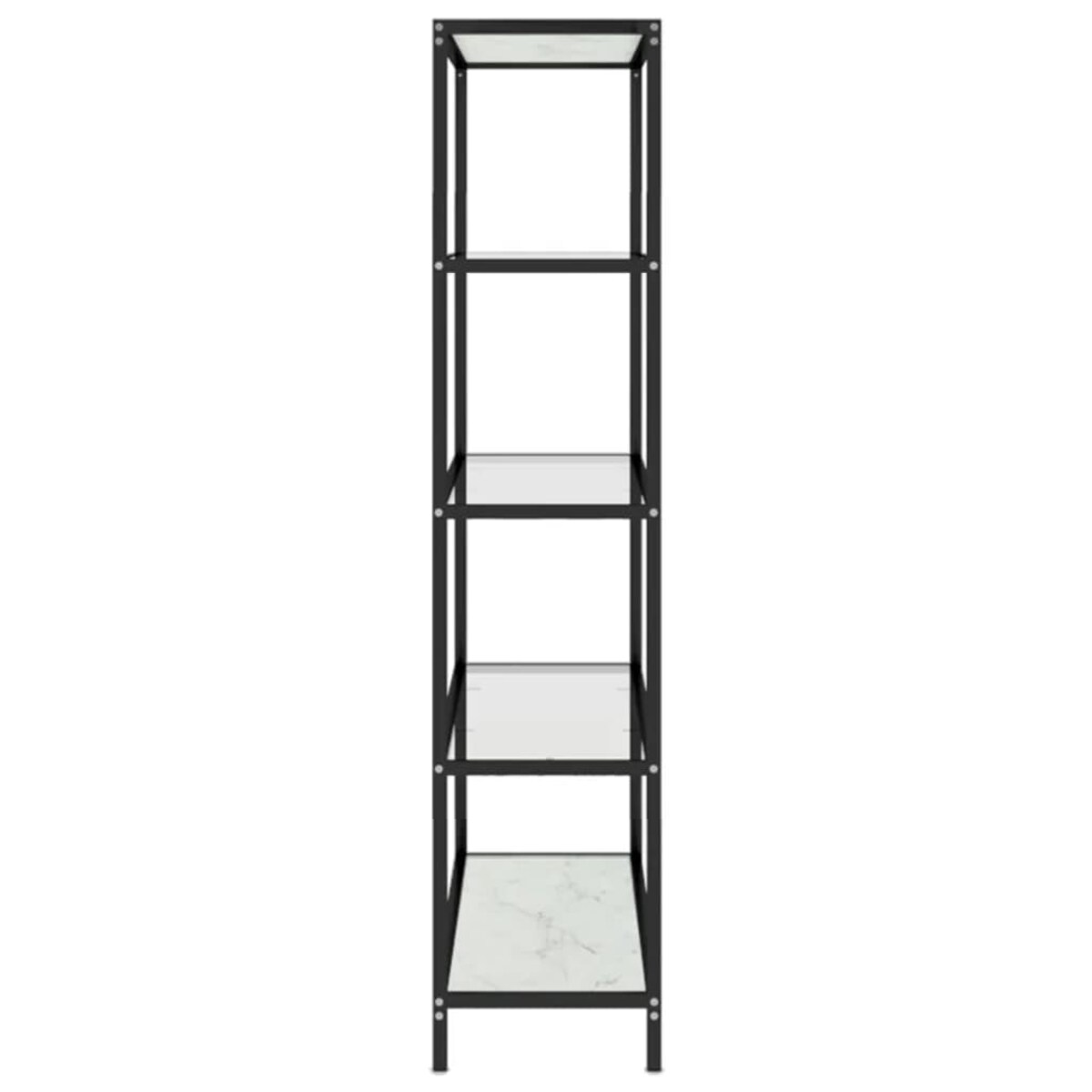 vidaXL Półka, biały marmur/przezroczysta 100x36x168 cm szkło hartowane