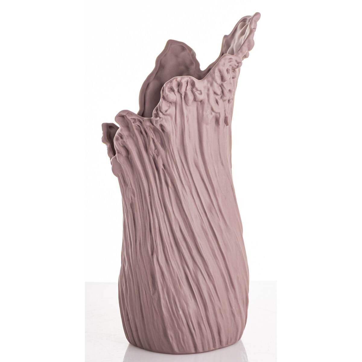 Wazon porcelanowy 34,5x17x17 cm PIEGATO różowy