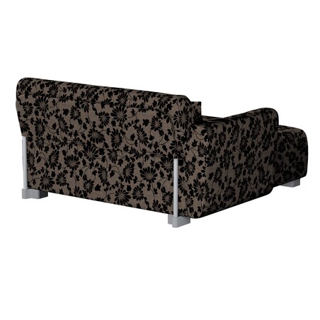 Pokrowiec na fotel Mysinge, czarne kwiaty na brązowym tle, fotel Mysinge, Living II