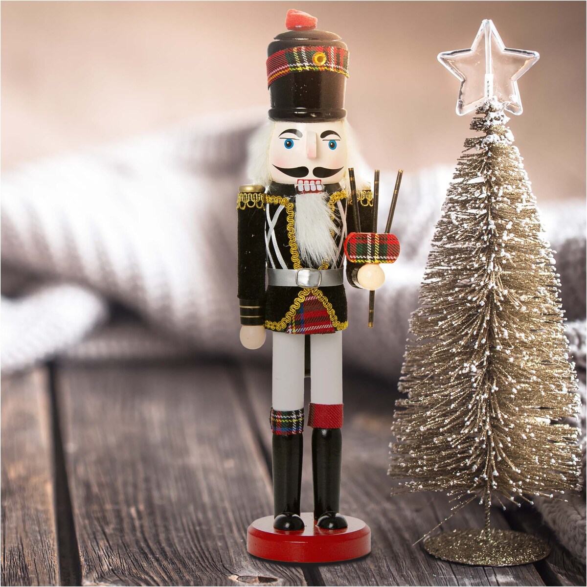 Figurka Dziadek Do Orzechów 38 Cm Duża Boże Narodzenie Dudy Świąteczna