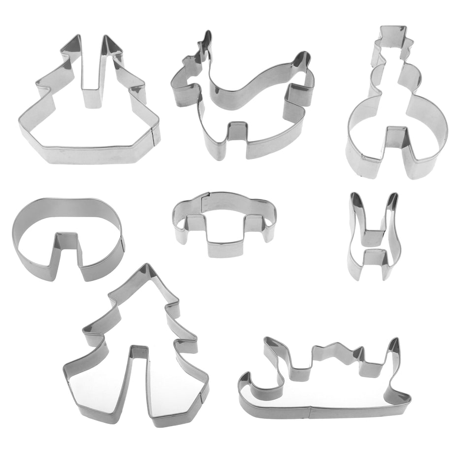 Zestaw wykrawaczy do ciastek pierników 3d mix kształtów 8-ele BRUNBESTE