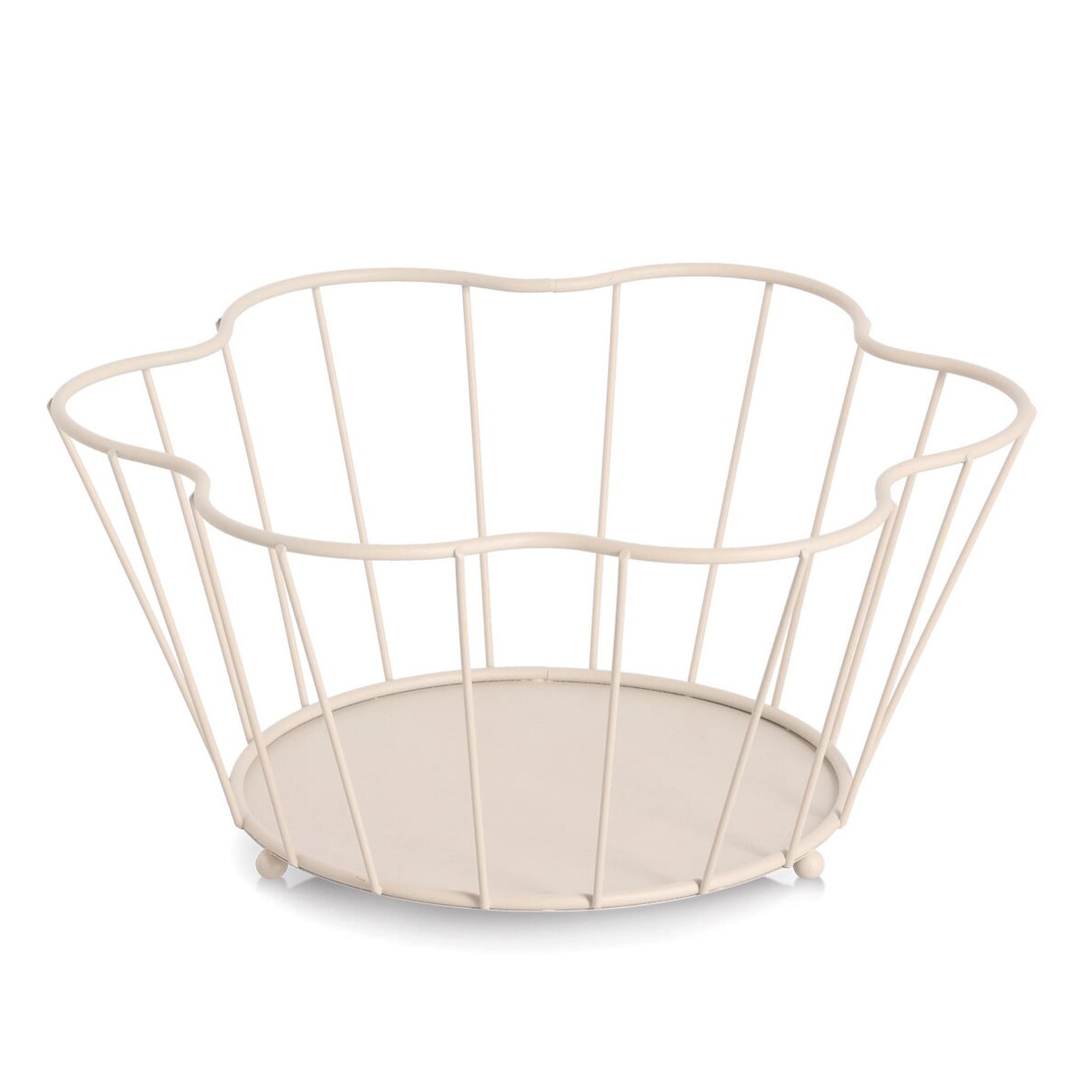 Metalowy koszyk na owoce ZELLER, beżowy, Ø 30 cm