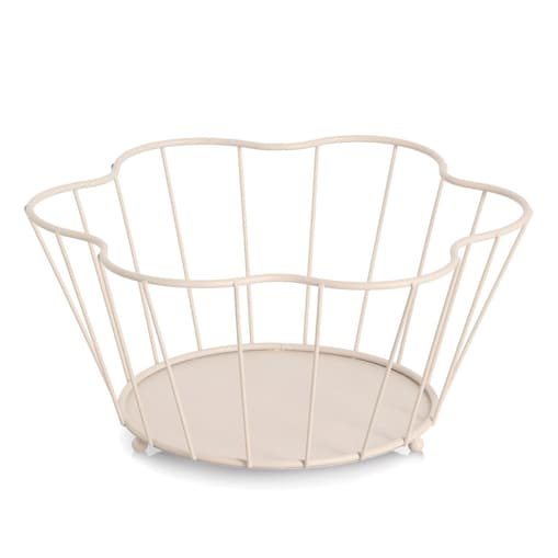 Metalowy koszyk na owoce ZELLER, beżowy, Ø 30 cm