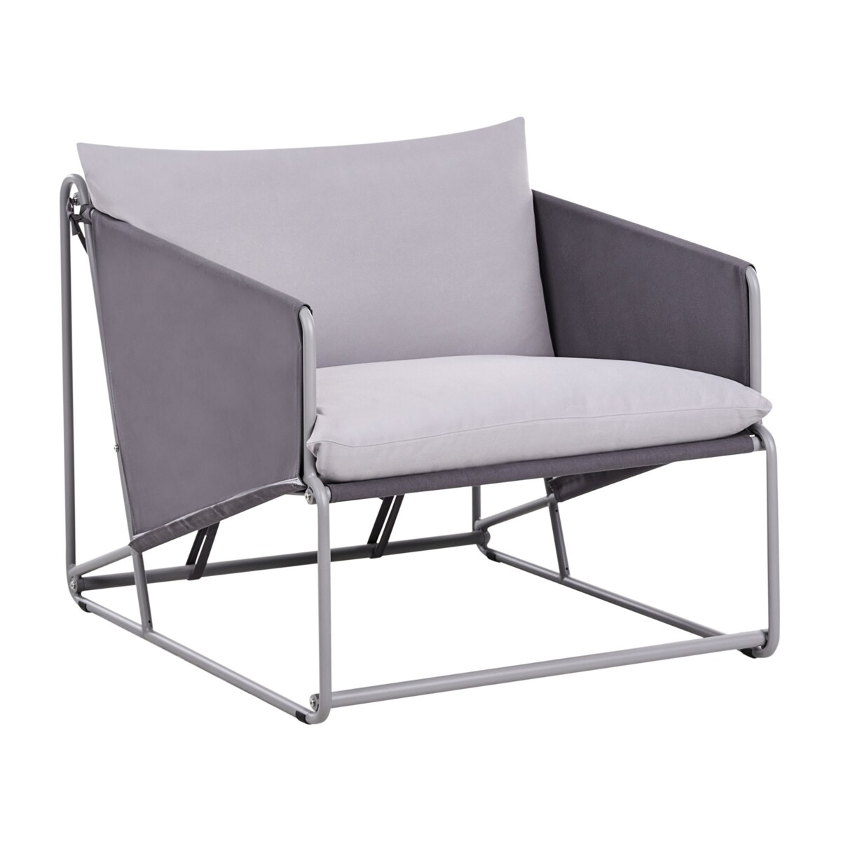 Zestaw ogrodowy dla 3 osób PONTE Metal Szary