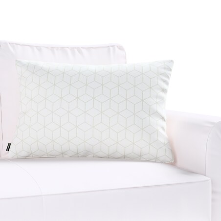 Poszewka Kinga na poduszkę prostokątną 60x40 wzór sześcianów na białym tle