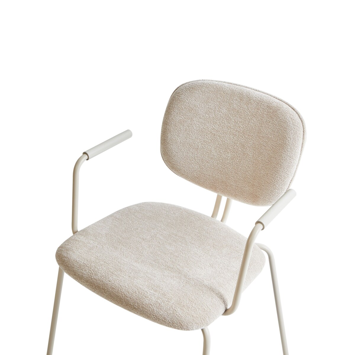 Zestaw 2 krzeseł do jadalni CARILLE Szenil Jasnobeżowy