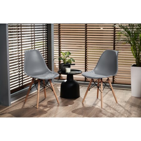 4 X Krzesło Do Jadalni Kuchni Stołu Zestaw Komplet Szare (Ikeabox)