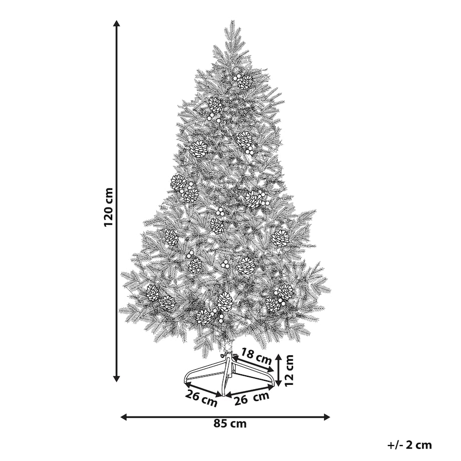 Sztuczna choinka świąteczna DENALI 120 cm Zielony