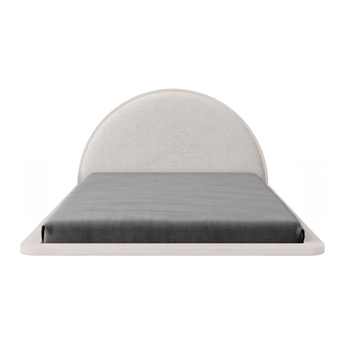 Łóżko lewitujące drewniane bukowe Visby MOMOKO / 180x200 cm, kolor biały