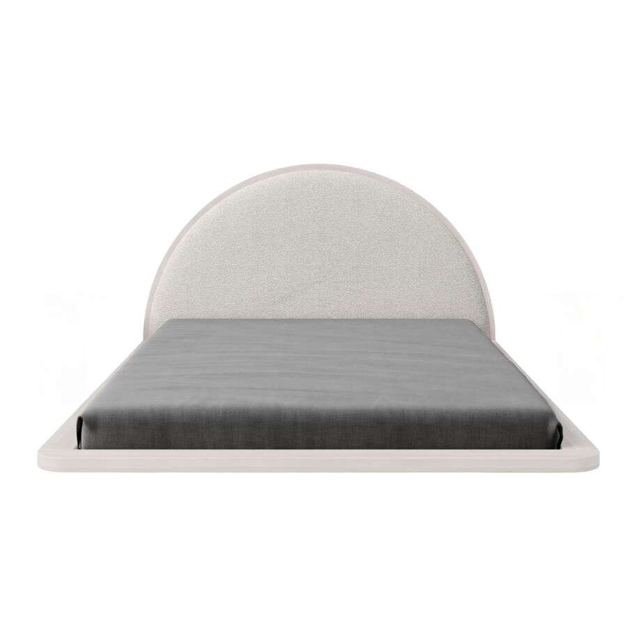 Łóżko lewitujące drewniane bukowe Visby MOMOKO / 180x200 cm, kolor biały