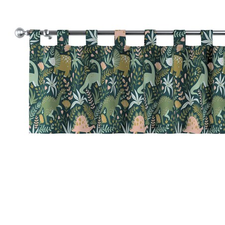 Lambrekin na szelkach 390x40 dinozaury na zielonym tle