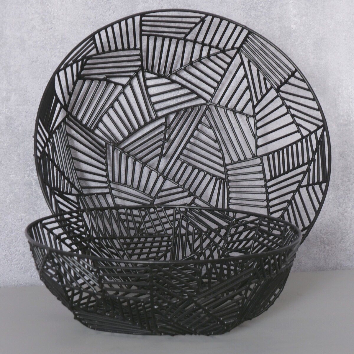 Metalowe misy dekoracyjne GRAPHINA, 2 szt. Ø 25-30 cm