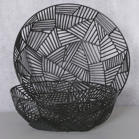 Metalowe misy dekoracyjne GRAPHINA, 2 szt. Ø 25-30 cm