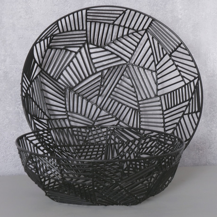 Metalowe misy dekoracyjne GRAPHINA, 2 szt. Ø 25-30 cm