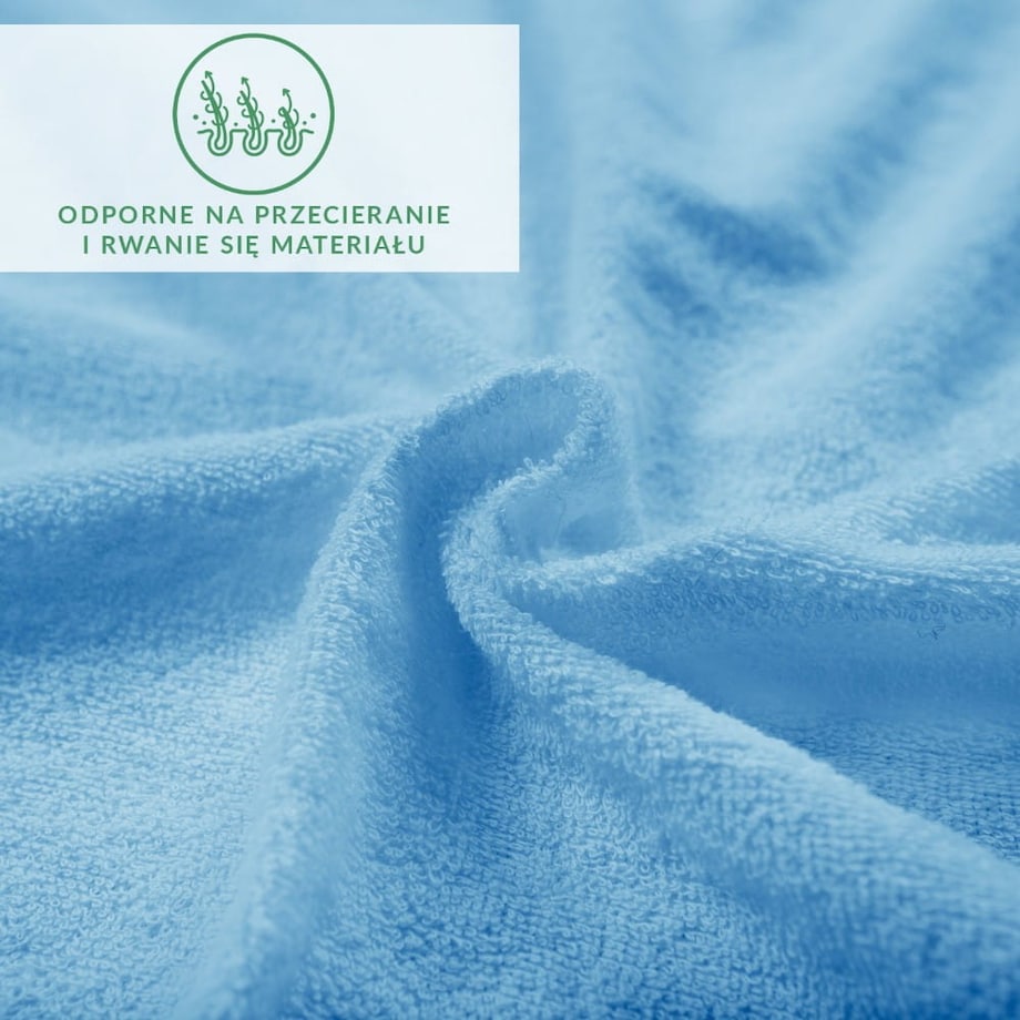 Prześcieradło frotte z gumką 160x200 kolor niebieski