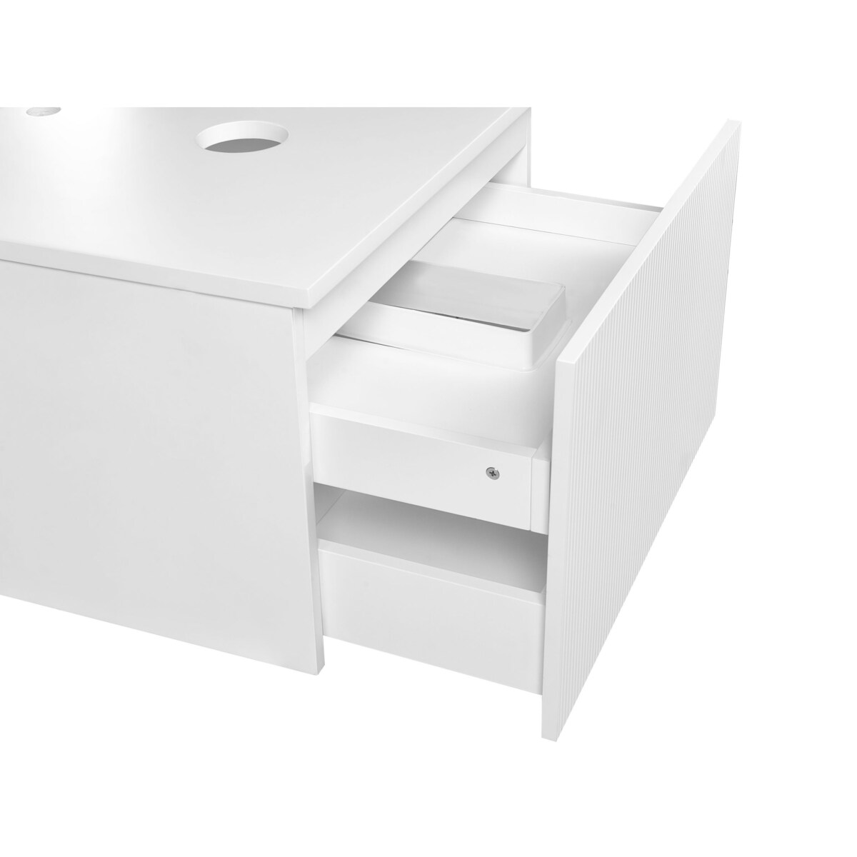 Szafka łazienkowa wisząca 60 x 52 cm biała ALZIRA