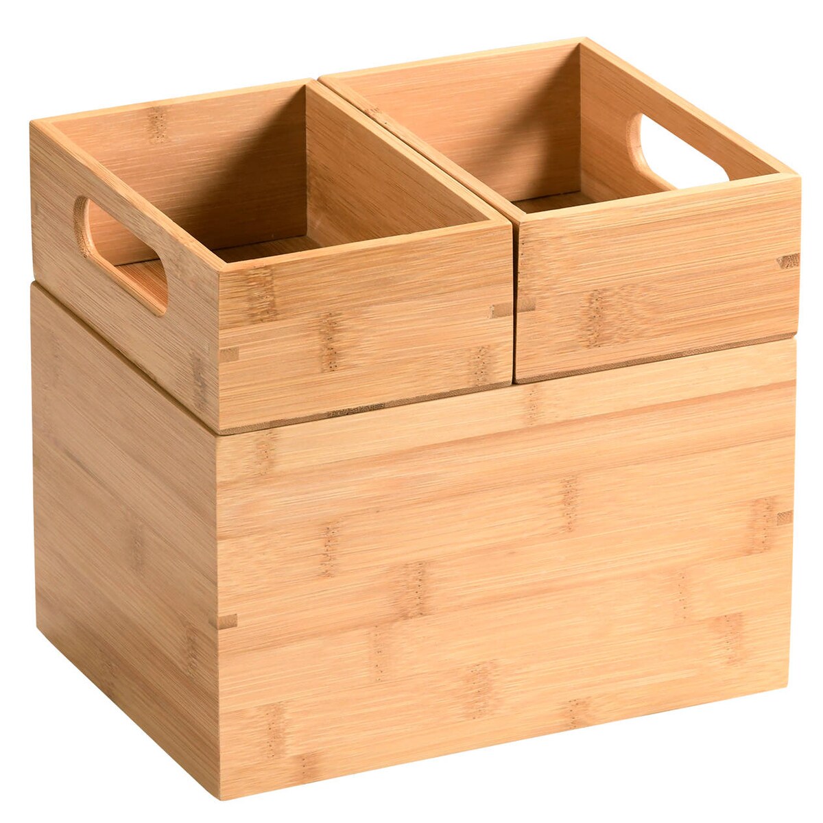 Zestaw trzech pudełek do przechowywania, bambus, Kesper