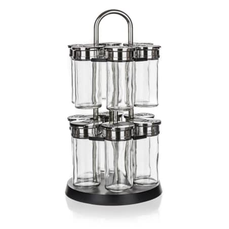 PRZYPRAWNIKI STOJAK na przyprawy pojemniki BANQUET stojące w stojaku