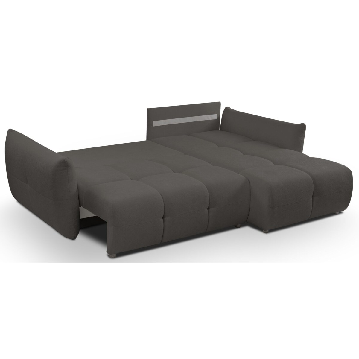 Narożnik z funkcją spania do salonu BOSE, prawostronny, grafitowy