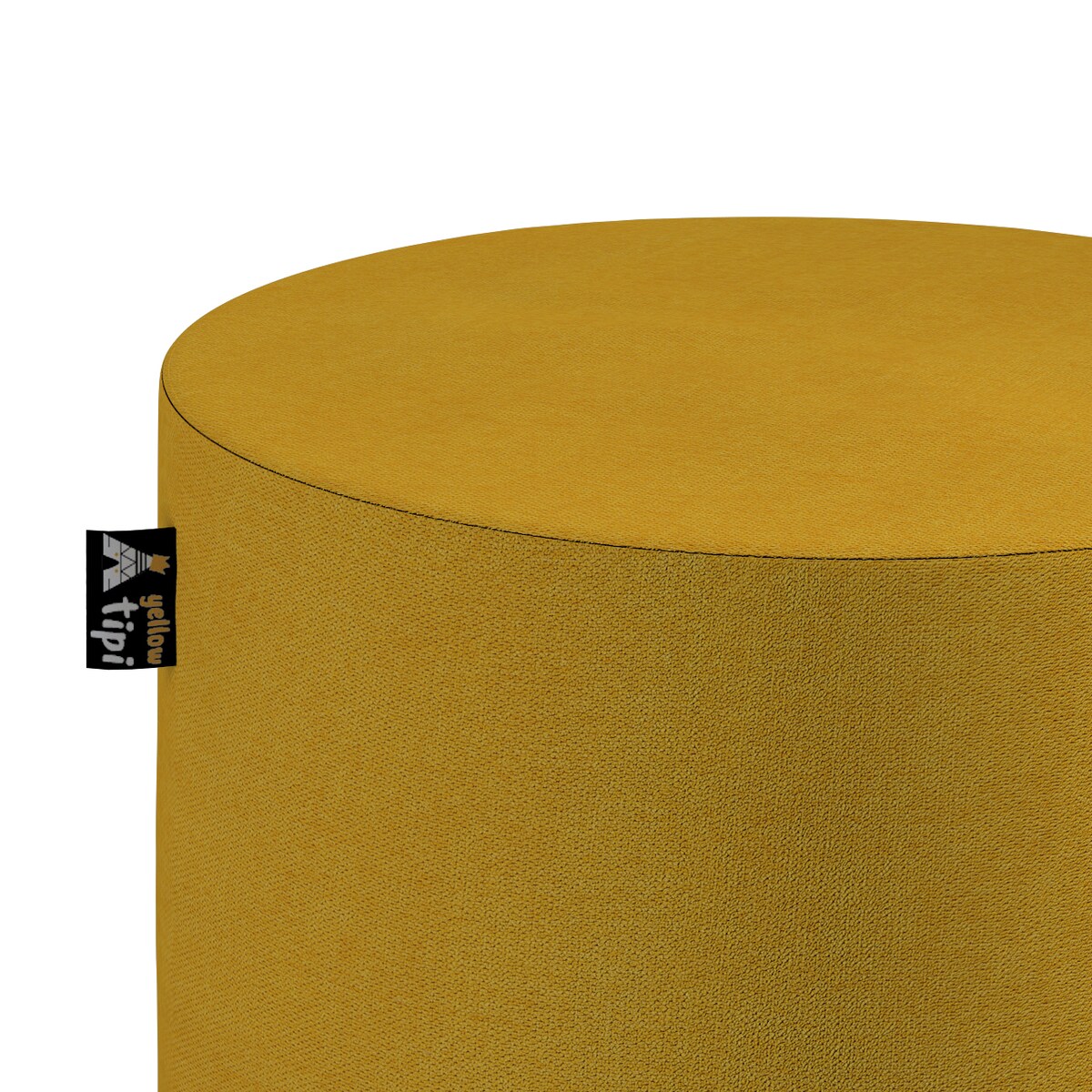 Puf Bobby, musztardowy szenil, ø40, wys. 40 cm, Lollipop