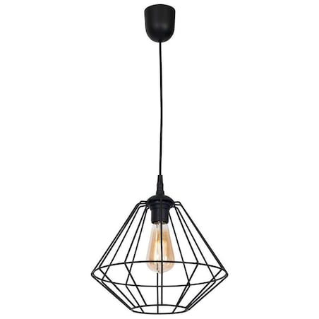 LAMPA wisząca COLIN MLP4789 Milagro metalowa OPRAWA druciana klatka ZWIS industrialny czarny