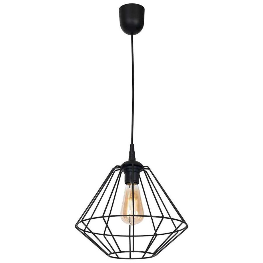 LAMPA wisząca COLIN MLP4789 Milagro metalowa OPRAWA druciana klatka ZWIS industrialny czarny