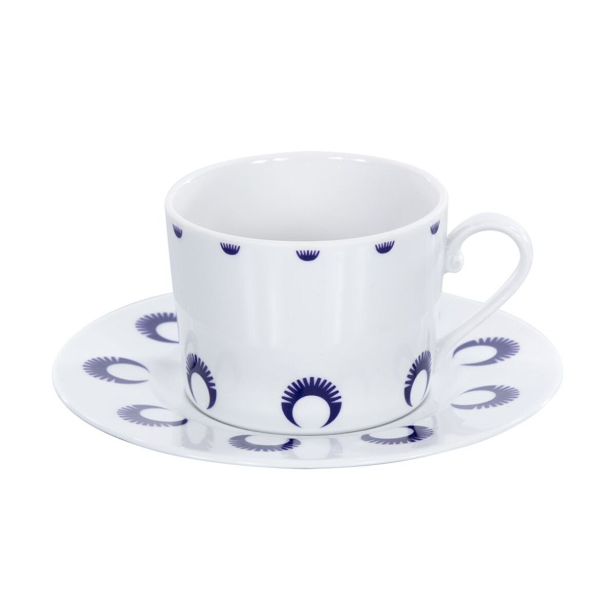 Zestaw filiżanek ze spodkami dla 6 osób 12 el. Folk Fusion Polska G833