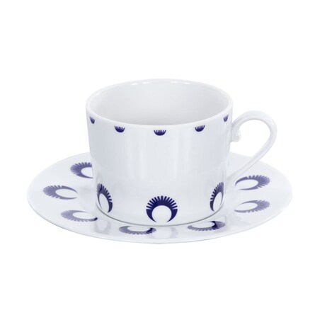 Zestaw filiżanek ze spodkami dla 6 osób 12 el. Folk Fusion Polska G833