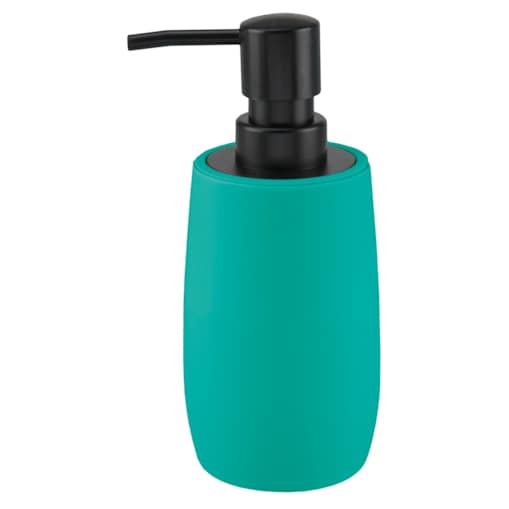 Kleine Wolke Daily Dozownik do mydła Turkusowy soft touch ABS/bambus
