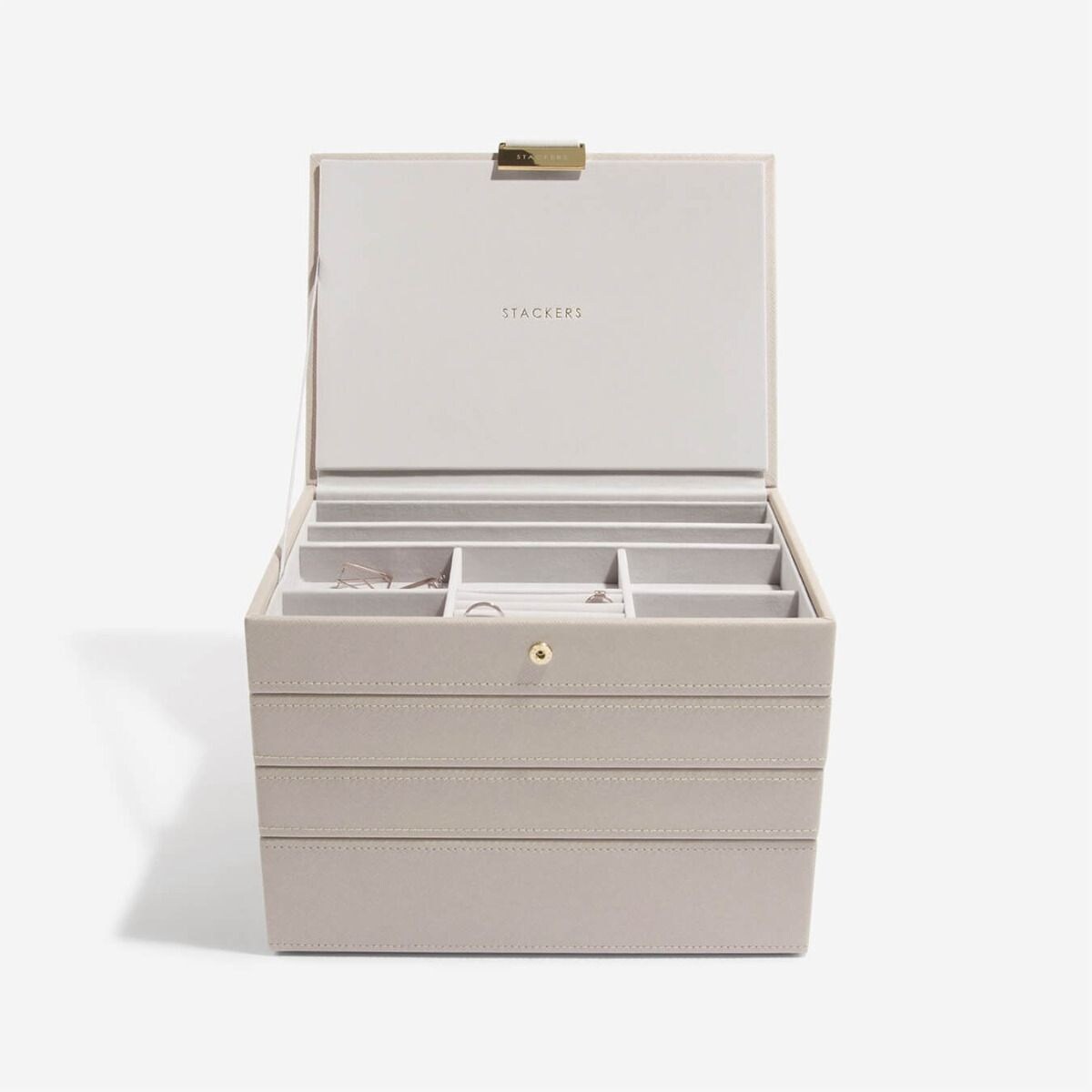 Szkatułka na biżuterię Stackers poczwórna classic taupe