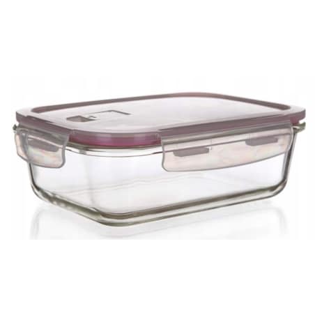 DOSKONAŁY POJEMNIK SZKLANY NA JEDZENIE DO PRACY LODÓWKI hermetyczny 1,45 L