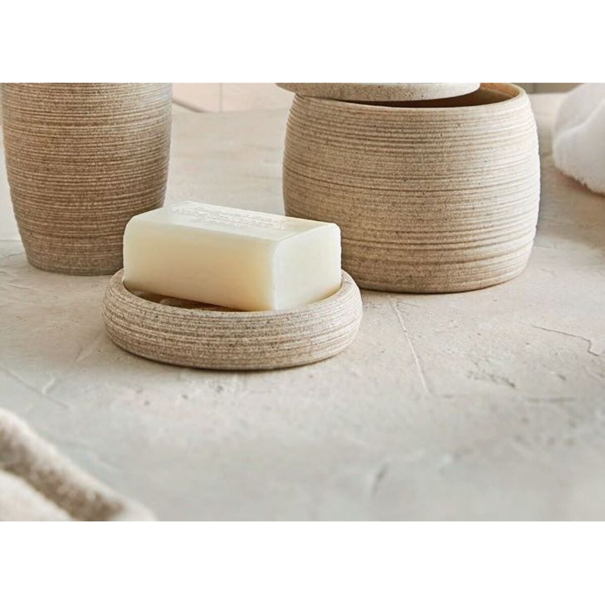 Kleine Wolke Sand Mydelniczka kompozyt ceramiczny Eco Care beż macadamia