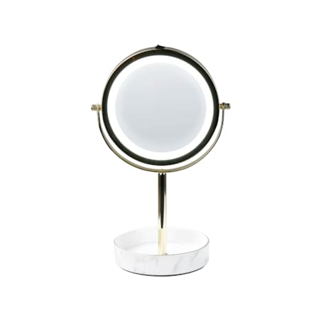 Lusterko kosmetyczne LED ø 26 cm złote z białym SAVOIE