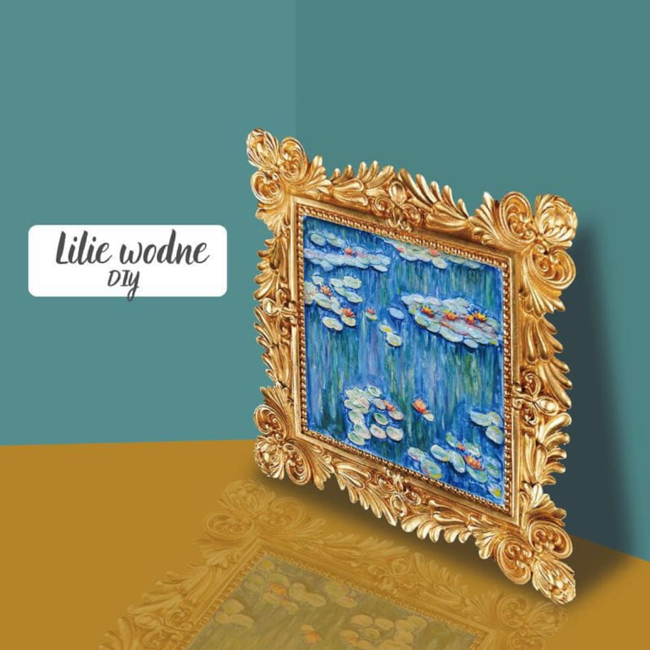 Malowanie 3D - Płaskorzeźba Lilie wodne