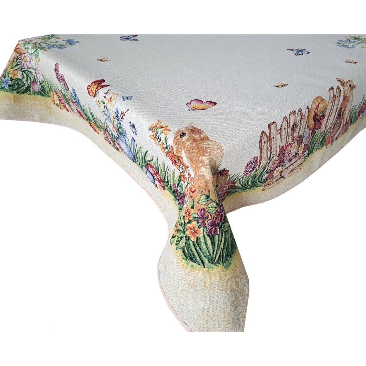 Obrus Wielkanocny 140X140 Cm Na Stół Ozdobny Dekoracyjny Zające